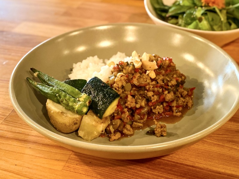 浜田山のカフェファンキーの鶏肉のキーマカレー