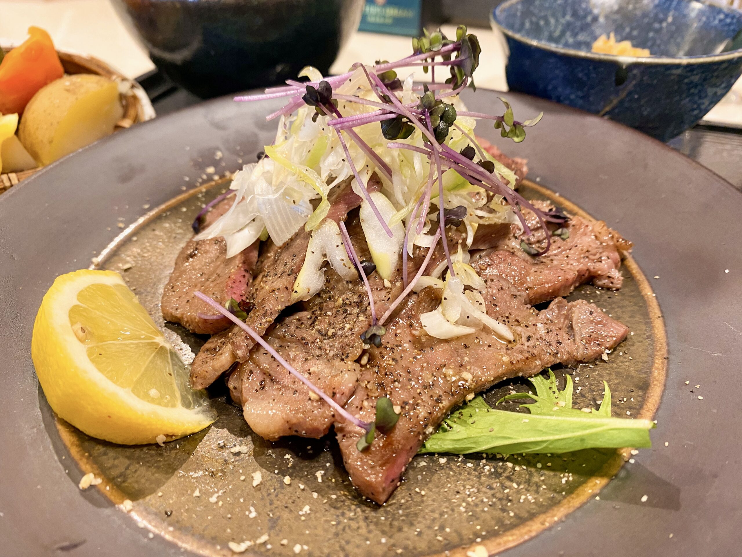 肝心屋の牛タン鉄板焼き