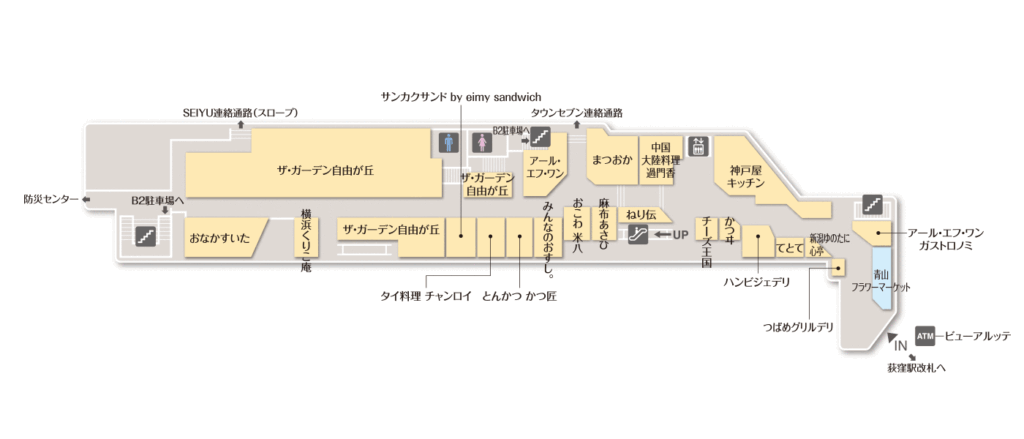 ルミネ荻窪店地下1階マップ