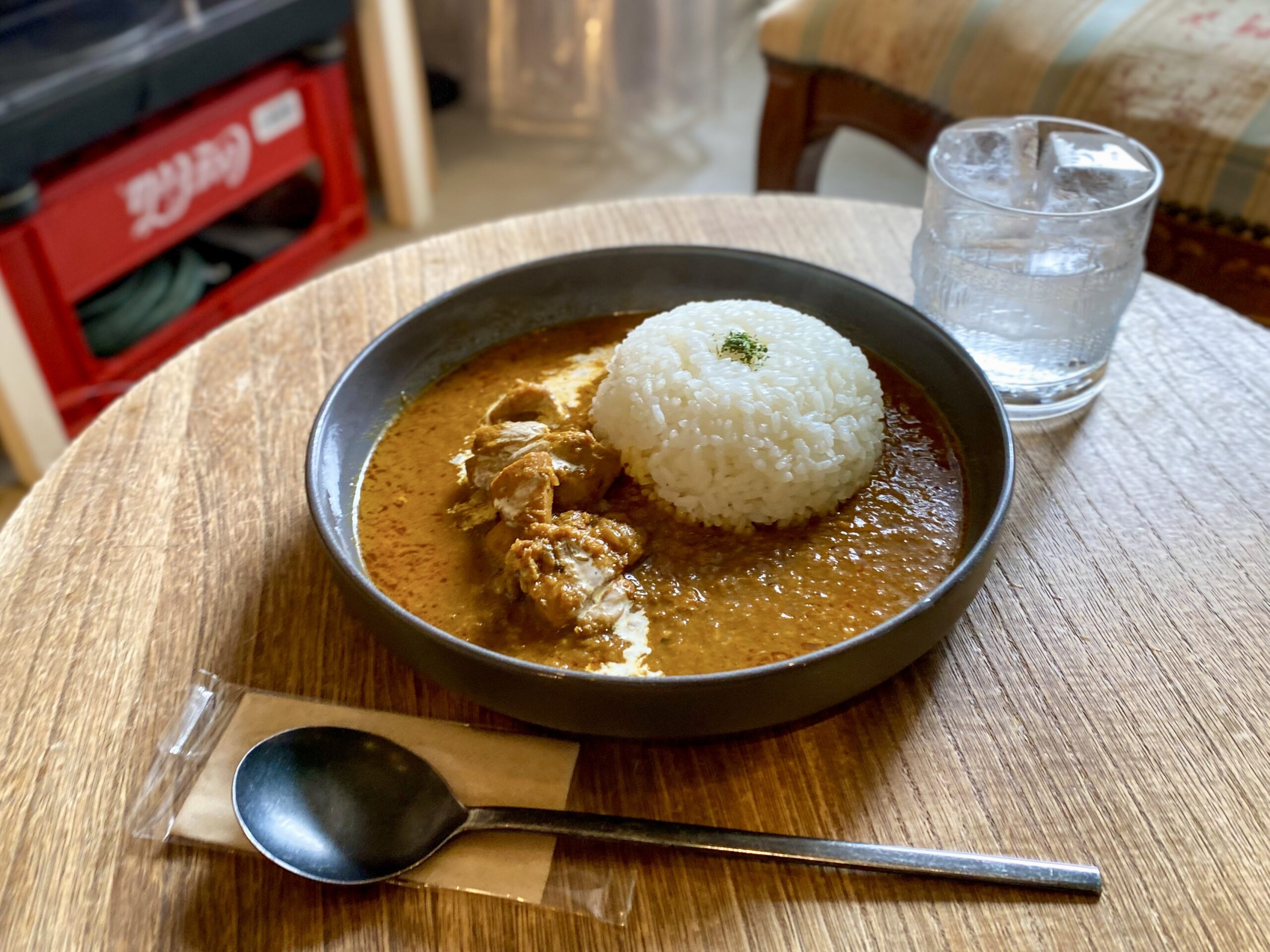 永福町の22CAFEのスパイスチキンカレー