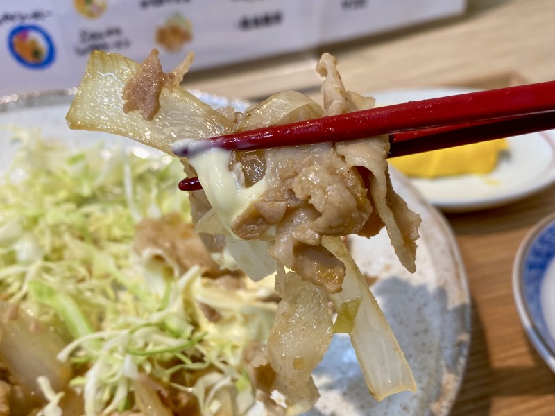 ごはんやぐぅすけの豚肉のしょうが焼き＋マヨネーズ