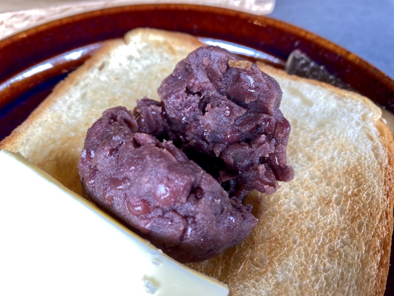 高井戸のancoのあんバタのあんこをくずしたところ