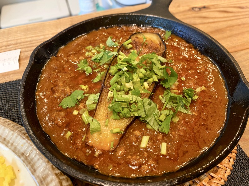 スパイスコウカのナスキーマカレー（アップ）