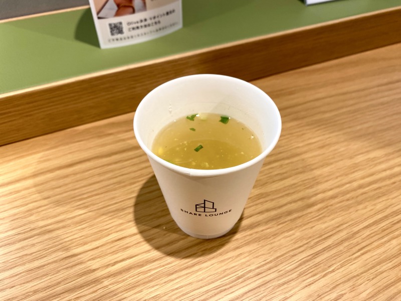 SHARE LOUNGE Olive LOUNGE 都立大学駅前のかき玉の春雨スープ