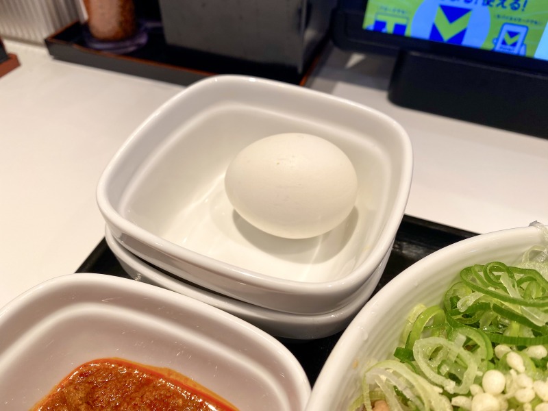 吉野家の半熟卵