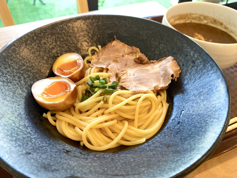ハローパスタ杉並宮前店の濃厚魚介つけ麺パスタ（パスタアップ）