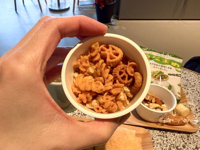 シェアラウンジフォレストスクエア仙川のサクットパスタ わさび醤油味とくるみ