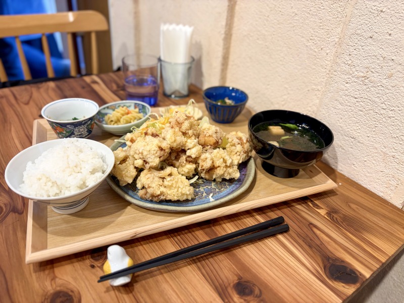久我山のしらすびよりの鶏のからあげ定食