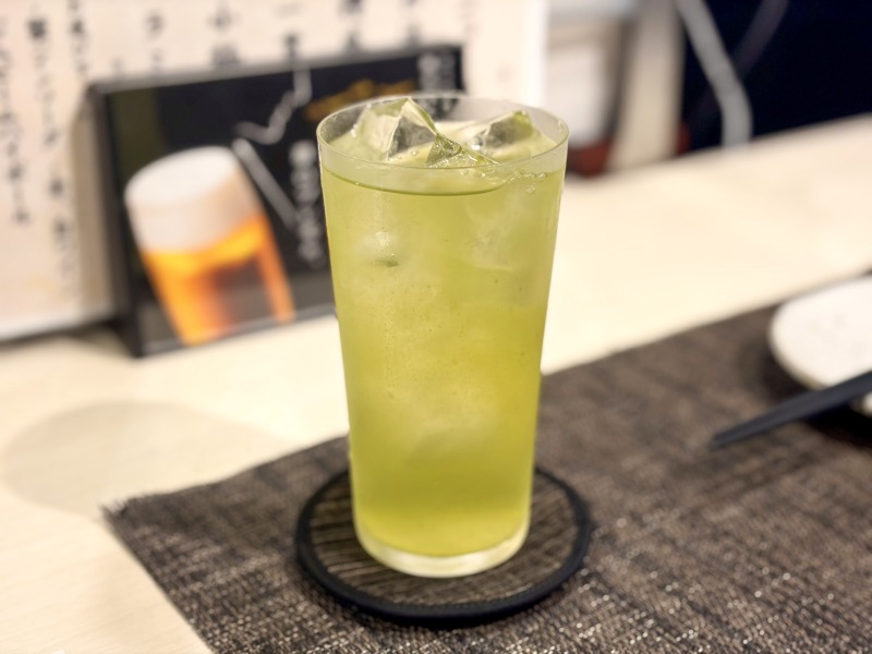 肉割烹 心の狭山茶割り（麦焼酎）
