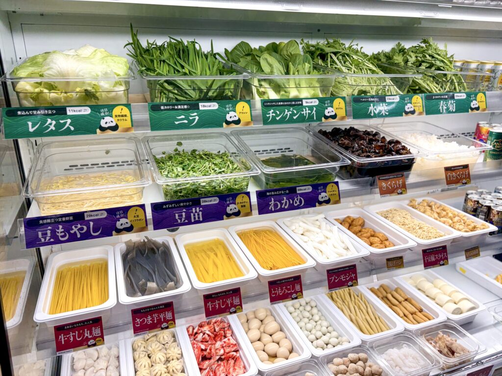 iSDG 麻辣燙 大塚店の食材の棚1