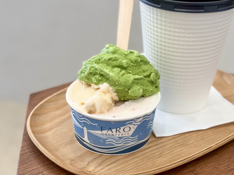 浜田山のGELATERIA FAROの3種盛り（アップ）