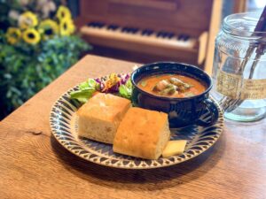 高井戸の花ト喫茶ネコノコバンのスープセット